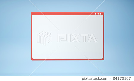 Internet Web Browser isolated on blue background. 3D render Internet Web Browser isolated on blue background. 3D render 84170107