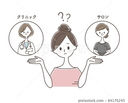 Young woman lost in clinic and salon 84170245