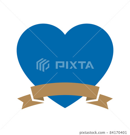 Heart frame illustration with ribbon White Day Father's Day gift 84170401