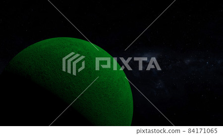 Green Moon Moon Space 3D CG background wallpaper 84171065