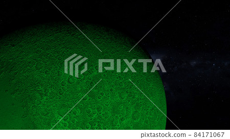 Green Moon Moon Space 3D CG背景壁紙 84171067