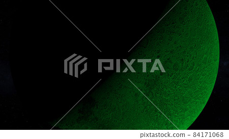 Green Moon Moon Space 3D CG背景壁紙 84171068