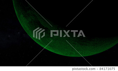 Green Moon Moon Space 3D CG background wallpaper 84171075