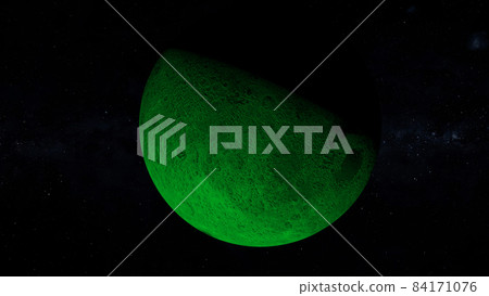 Green Moon Moon Space 3D CG背景壁紙 84171076