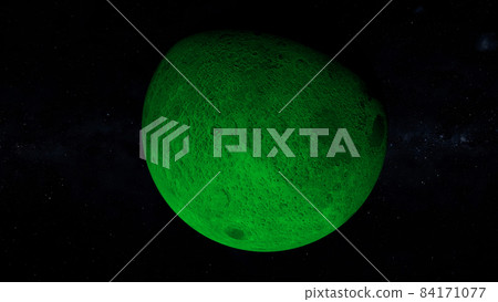 Green Moon Moon Space 3D CG background wallpaper 84171077