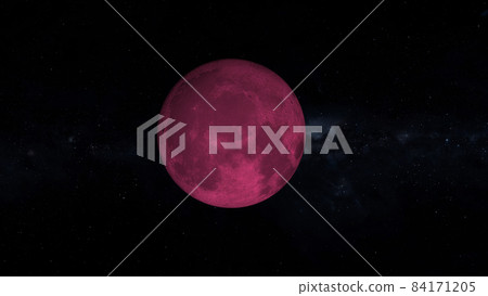 紅月亮月亮空間3D CG背景壁紙 84171205
