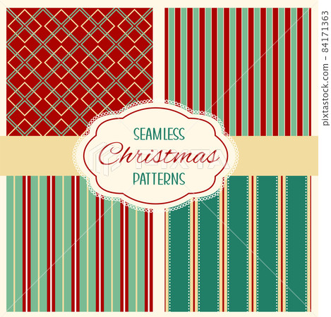 Collection of seamless Christmas backgrounds in retro style Collection of seamless Christmas backgrounds in retro style 84171363