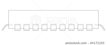 3D microchip. 3d illustration 3D microchip. 3d illustration 84172293
