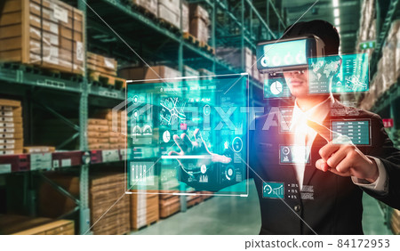 Future virtual reality technology for innovative VR warehouse management Future virtual reality technology for innovative VR warehouse management 84172953