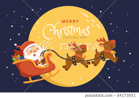 Cute Christmas Eve greeting card 84173051