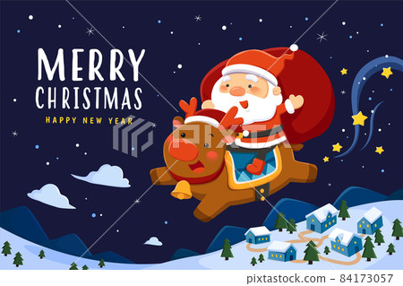 Beautiful Christmas Eve greeting card 84173057