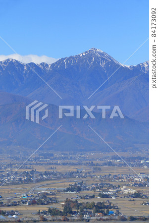 Azumino and the Northern Alps in late autumn 84173092