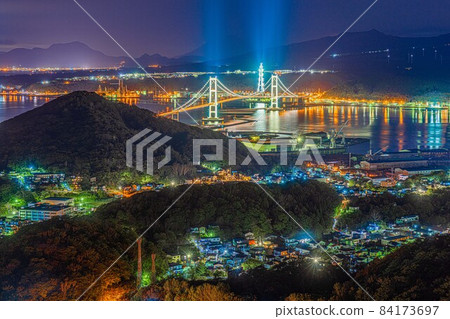 Muroran City, Hokkaido Night view Cityscape Night view Hakucho Ohashi Sokuryozan 84173697