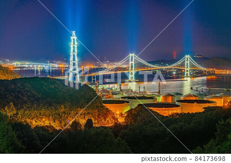 北海道室蘭市 工廠夜景 Cityscape 夜景 白鳥大橋 84173698