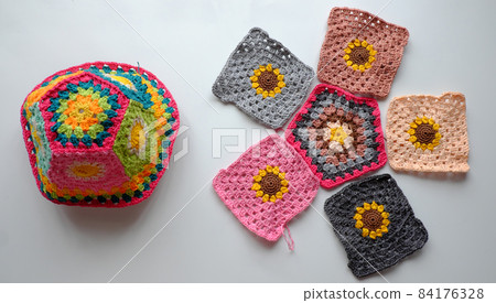 handmade product, colorful cute bucket hat with many piece 84176328