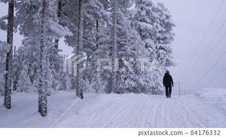 ice motion road in Boden, North of Sweden, 84176332