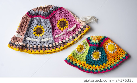 handmade product, colorful cute bucket hat with many piece 84176333