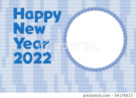 New Year's card knitting tiger stripe horizontal circle 1 sky New Year's card knitting tiger stripe horizontal circle 1 sky 84176815