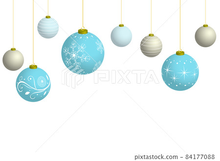 Light blue and silver Christmas ball message... - Stock Illustration ...