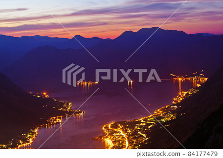 Kotor Bay on sunset - Montenegro Kotor Bay on sunset - Montenegro 84177479