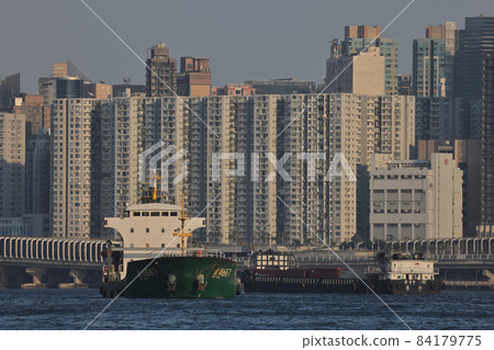 the ship at Victoria Harbour in Hong Kong 13 Nov 2021 84179775
