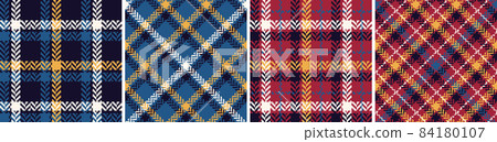 Check plaid seamless pattern set.-插圖素材 [84180107] - PIXTA圖庫