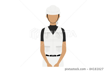 木匠老婦人擺姿勢，雙手放在前面等待 84181027