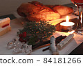 Christmas meal oil painting style 84181266