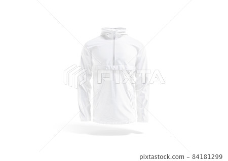 Blank white windbreaker mock up, front view 84181299