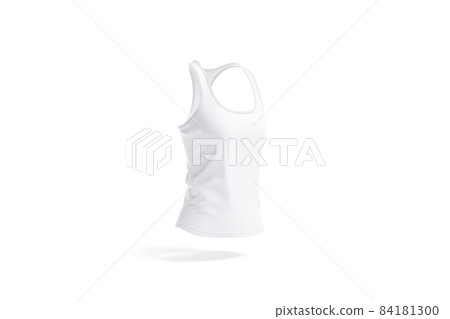Blank white women racerback tank top mock up, side view 84181300