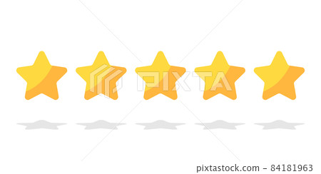 Yellow five-star illustration 84181963
