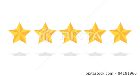 Yellow five-star illustration 84181966