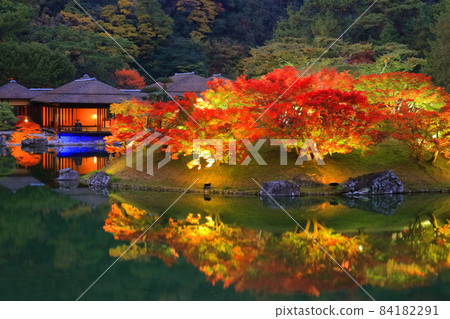 [香川縣]栗林庭園（小月亭）的紅葉 84182291
