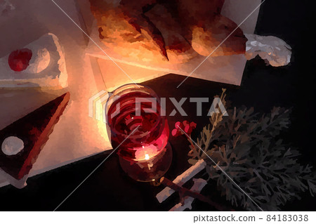 Dining table painting style Dining table painting style 84183038