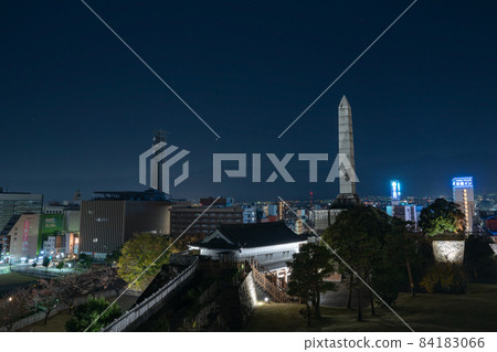 從舞鶴城公園看甲府市的夜景 從舞鶴城公園看甲府市的夜景 84183066
