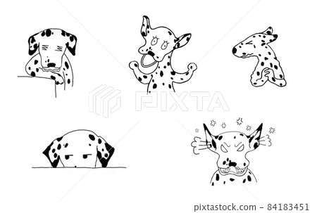 各種情緒的達爾馬提亞插圖 84183451