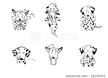 Dalmatian illustration of negative emotions Dalmatian illustration of negative emotions 84183453
