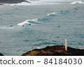 Surfing wave waiting watercolor 84184030