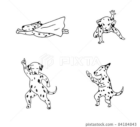 斑點狗姿勢圖 斑點狗姿勢圖 84184843