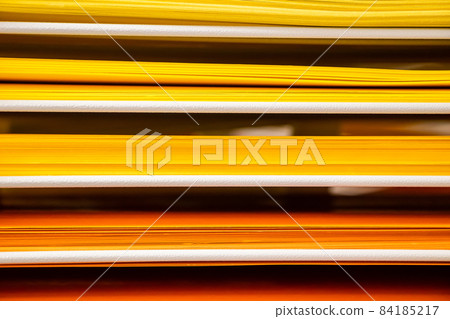 Set of colored paper for painting. Multi-colored backgrounds for artists in the art store. Selective focus 84185217