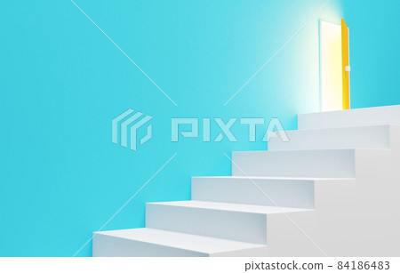 3D Material_Simple stairs and doors 84186483