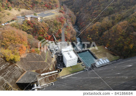 Ogochi Dam and Autumn Leaves (Okutama Town, Tokyo, November 2021) 84186684