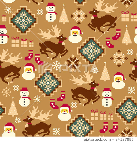 聖誕老人和雪人的傳統北歐樣式, 聖誕老人和雪人的傳統北歐樣式, 84187095