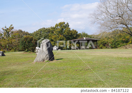 View of the garden stones and Azumaya of Kyukamura Taishakukyo 84187122