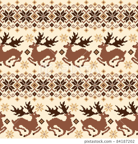 Seamless and traditional Nordic pattern, 84187202