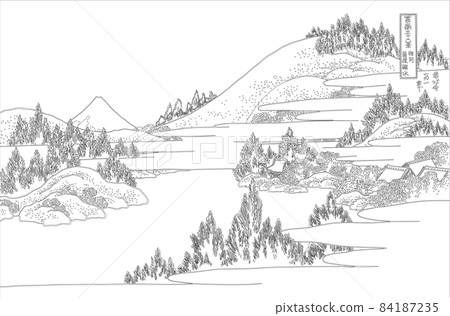 Katsushika Hokusai image Sagami Hakone Lake water title line Katsushika Hokusai image Sagami Hakone Lake water title line 84187235