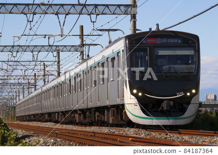 DT] Tokyu Denentoshi Line 2020 Series Train - Stock Photo