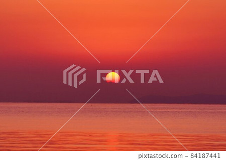 Sunset from Obama-cho, Unzen City, Nagasaki Prefecture 84187441