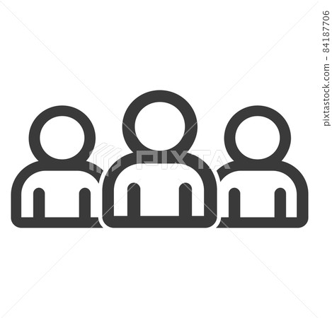 people line with on isolated vector - Stock Illustration [84187706] - PIXTA