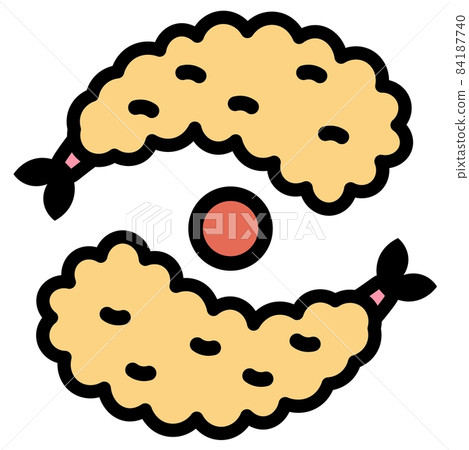 Vector illustration of Japanese food - shrimp tempura 84187740